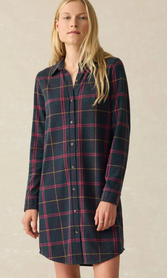 FAHERTY Women's Legend Sweater Dress Outer Limits Plaid OIP