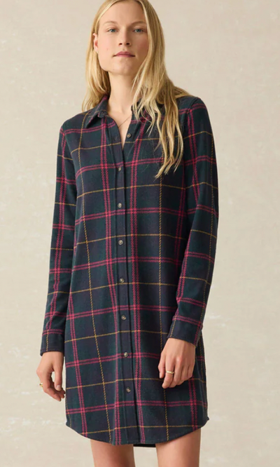 FAHERTY Women's Legend Sweater Dress Outer Limits Plaid OIP