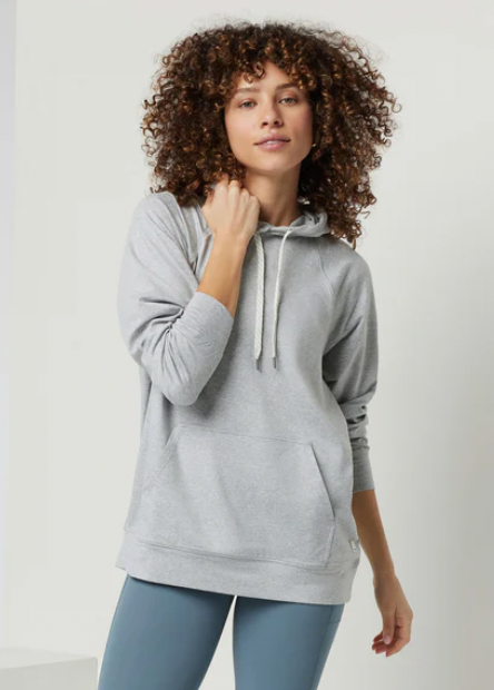 VUORI Women's Halo Oversized Hoodie Pale Grey Heather