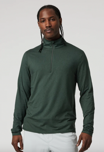 VUORI Men's Ease Performance 1/2 Zip 2.0 Aspen Heather