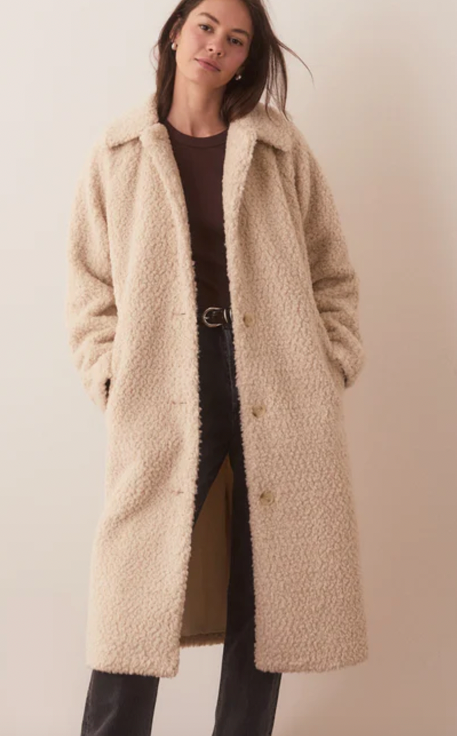 MARINE LAYER Women's Aspen Coat Cream