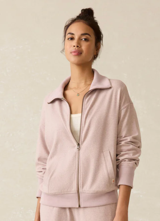 FAHERTY Women's Legend Lounge Full Zip Blush Twill BUL