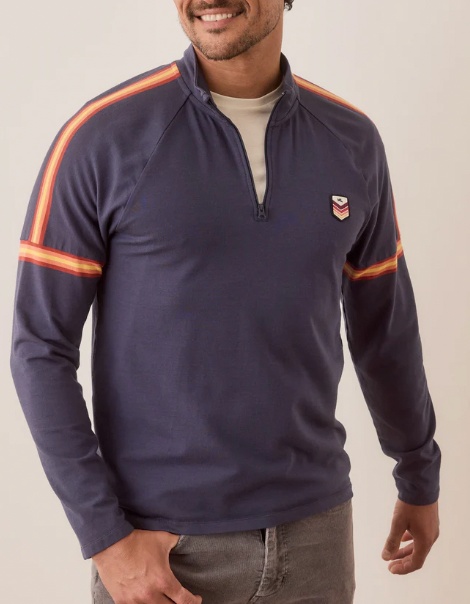 MARINE LAYER Men's Archive Quarter Zip Navy