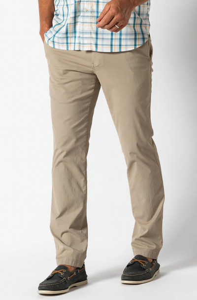 DUCK HEAD Mens Harbor Performance Chino Khaki / 32W / 30L