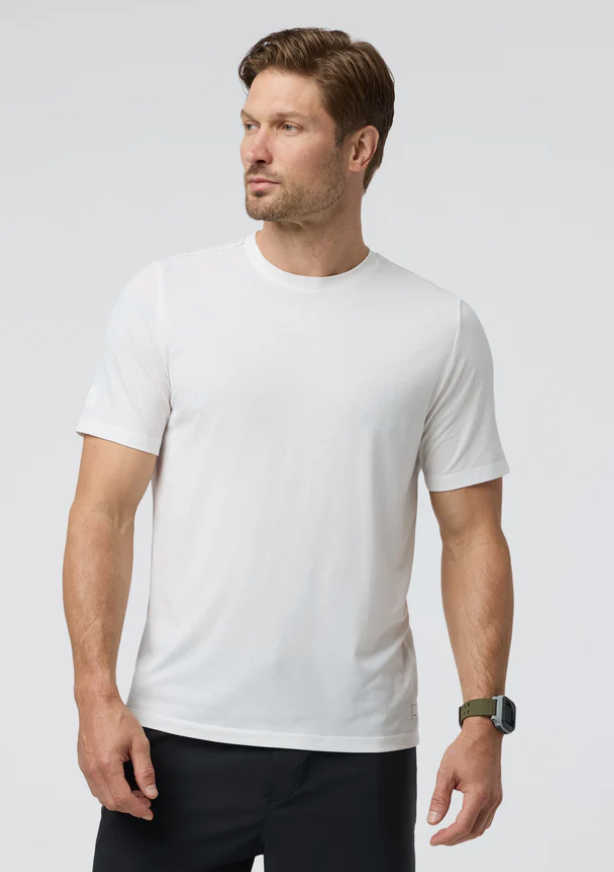 VUORI Mens Current Tech Tee White