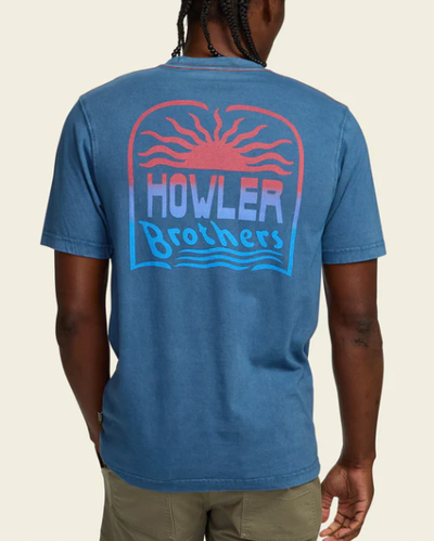 HOWLER BROS Mens Cotton T-Shirt El Sol/Key Largo