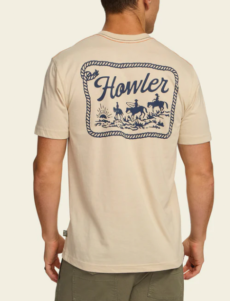 HOWLER BROS Mens T-Shirt Howler Posse/Sand Heather