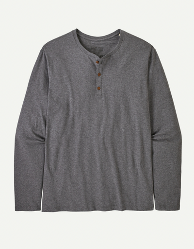 PATAGONIA Mens Long-Sleeved Daily Henley Noble Grey NGRY