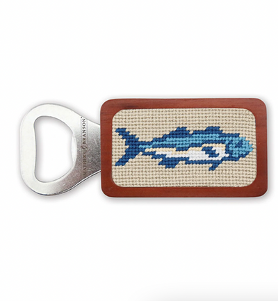 SMATHERS Needlepoint Bottle Opener Azul Fish