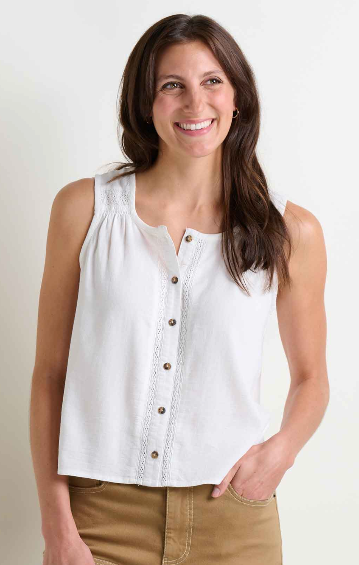 Women's Manzana Button Front Tank