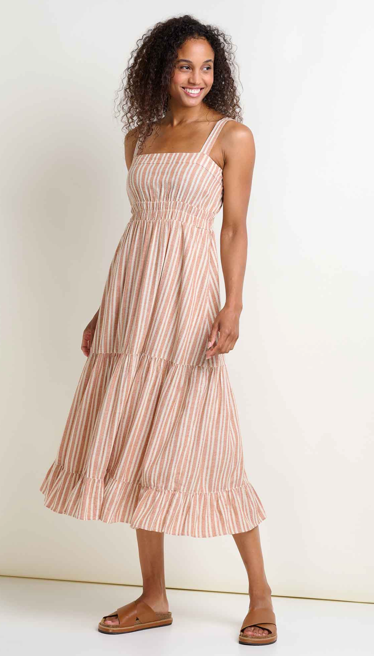 Women's Taj Hemp Tiered Midi SL Dress
