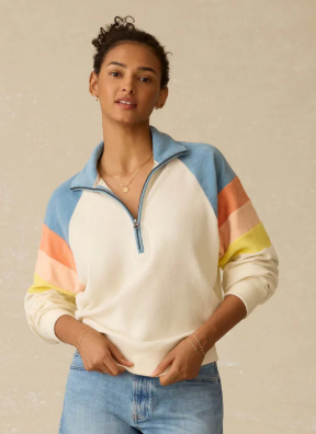 Women's Cabana Towel Terry Quarter Zip