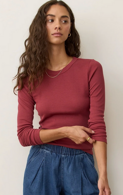 Women's Lexi Rib Sun-In Longsleeve Crew Tee