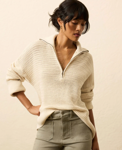 Women's Miramar Linen Sunflower Quarter Zip