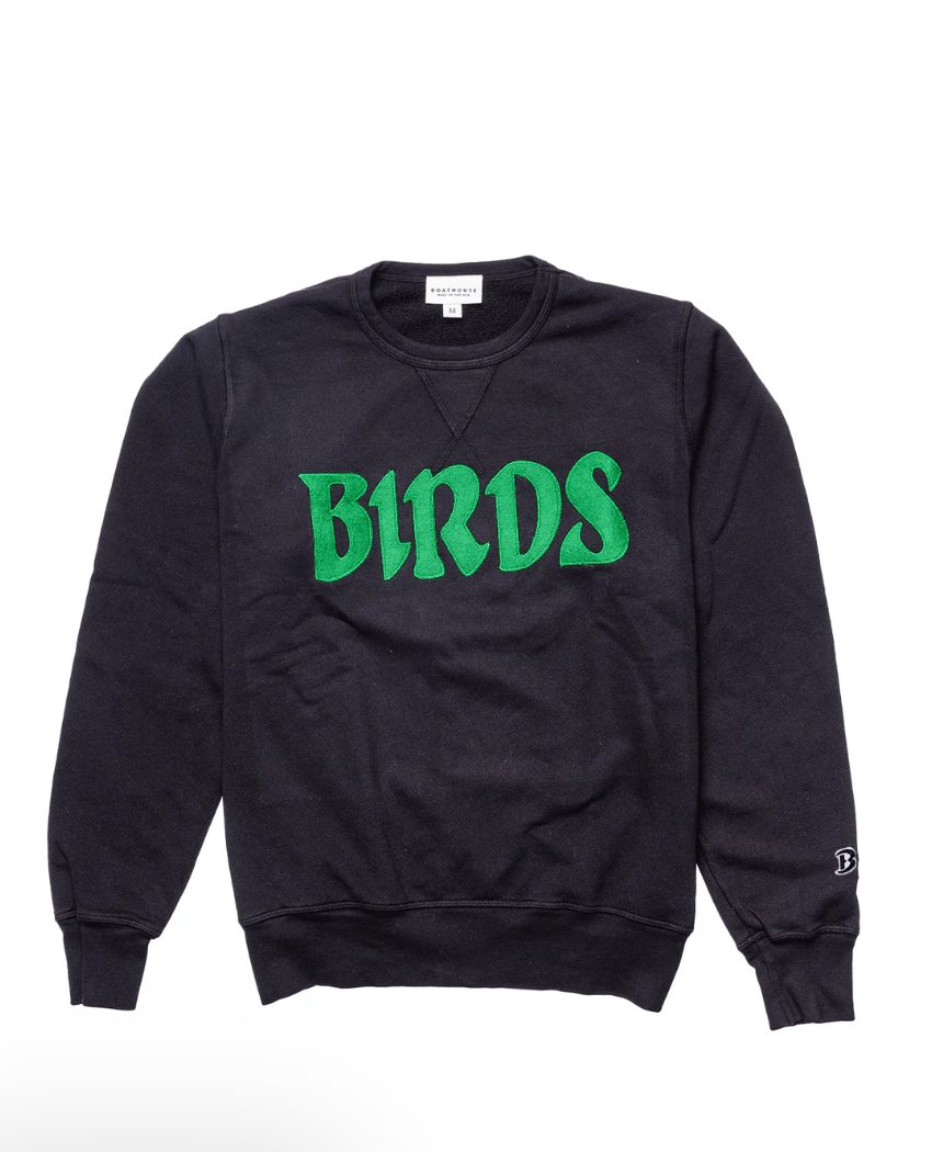 Birds Felt French Terry Crew