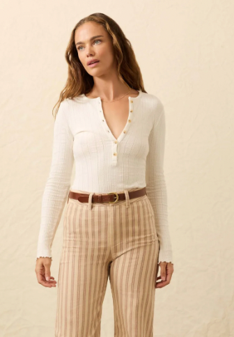 Women's Paradise Pointelle Henley