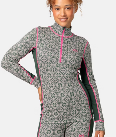 Women's Rose Half Zip Baselayer Top