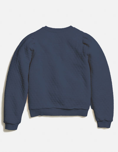 Women's Corbet Quilted Puff Sleeve Crewneck