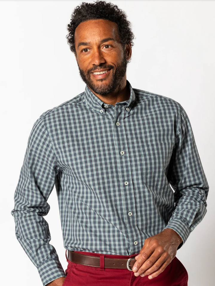 Men's LS Cotton Cashmere Poplin Sport Shirt