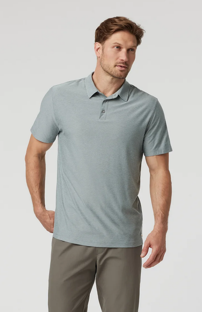 VUORI Men's Strato Tech Polo Vintage Pistachio Heather