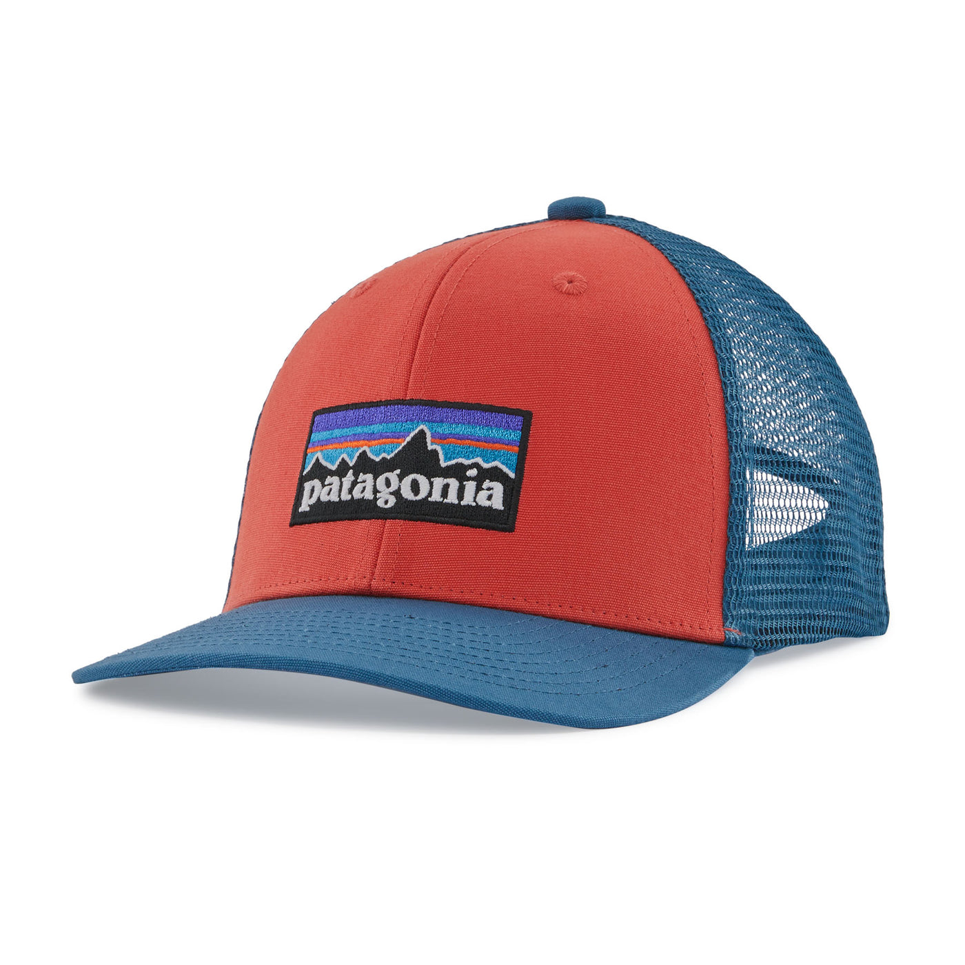 PATAGONIA Kids' Trucker Hat P-6 Logo Sumac Red PLRD