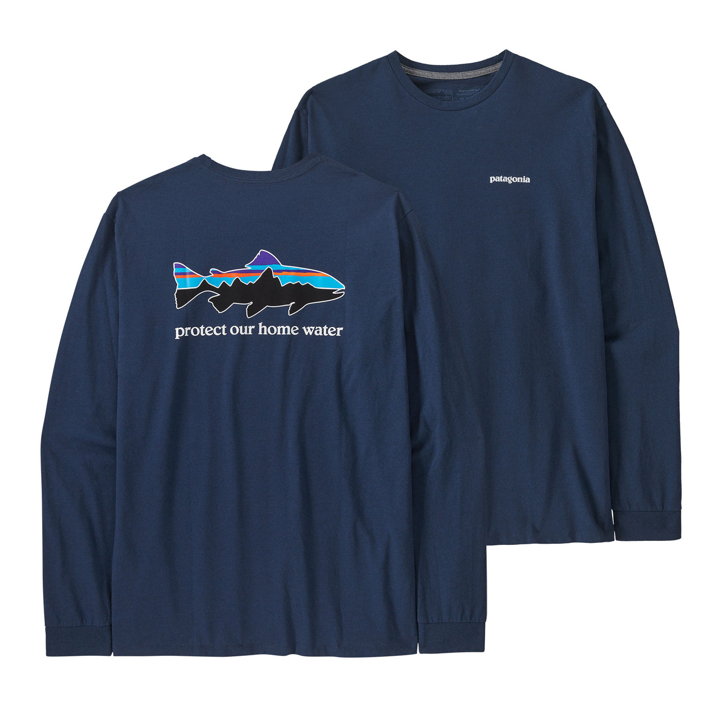 Men's Long-Sleeved Home Water Trout Responsibili-Tee