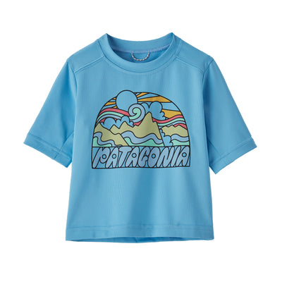 PATAGONIA Baby Capilene Silkweight T-Shirt Fitz Roy Rays Lago Blue FRLA