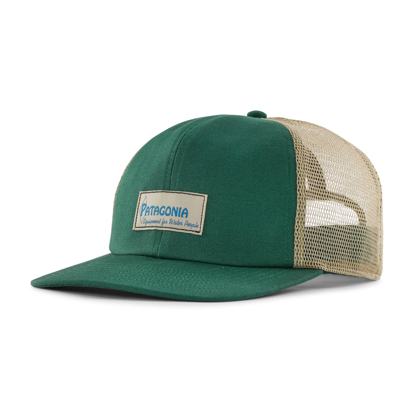 PATAGONIA Relaxed Trucker Hat Water People Label Conifer Green WLCO