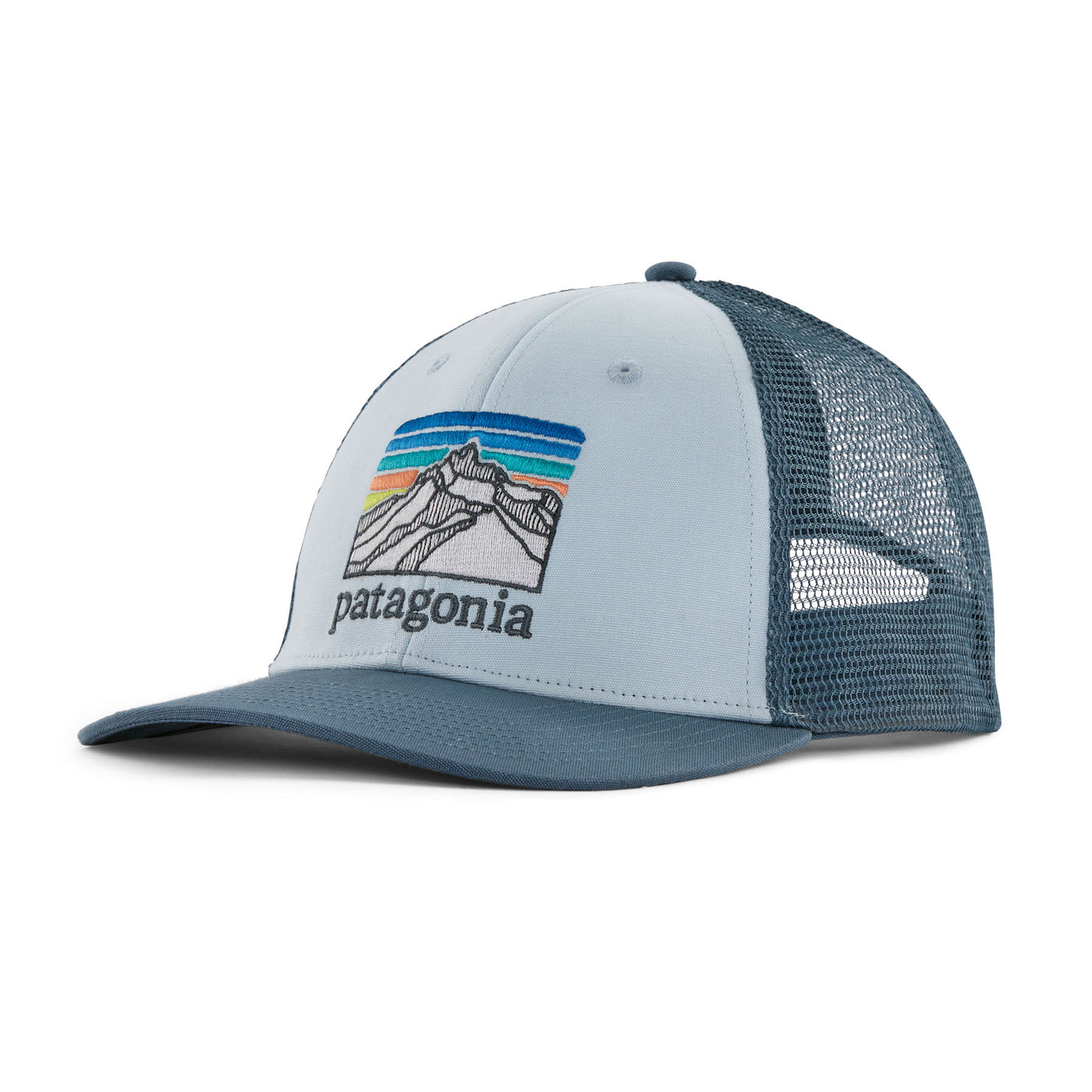 PATAGONIA Line Logo Ridge LoPro Trucker Hat Chilled Blue CHLE