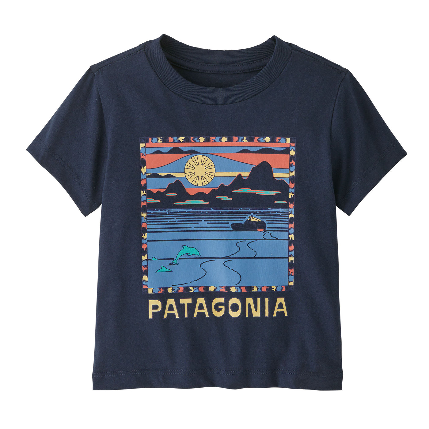 PATAGONIA Baby Graphic T-Shirt Summit Swell New Navy SMTN