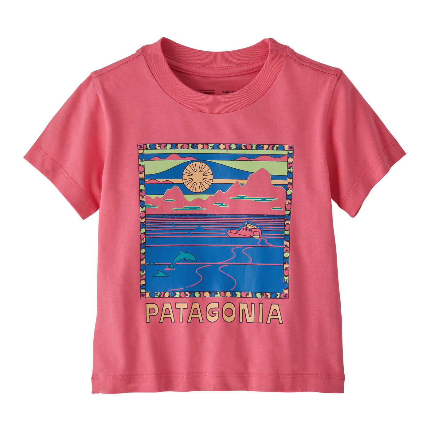 PATAGONIA Baby Graphic T-Shirt Summit Swell Afternoon Pink SMTP
