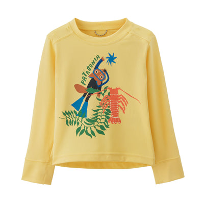 PATAGONIA Baby Long-Sleeved Capilene Silkweight T-Shirt Foxplorer Milled Yellow FXMI