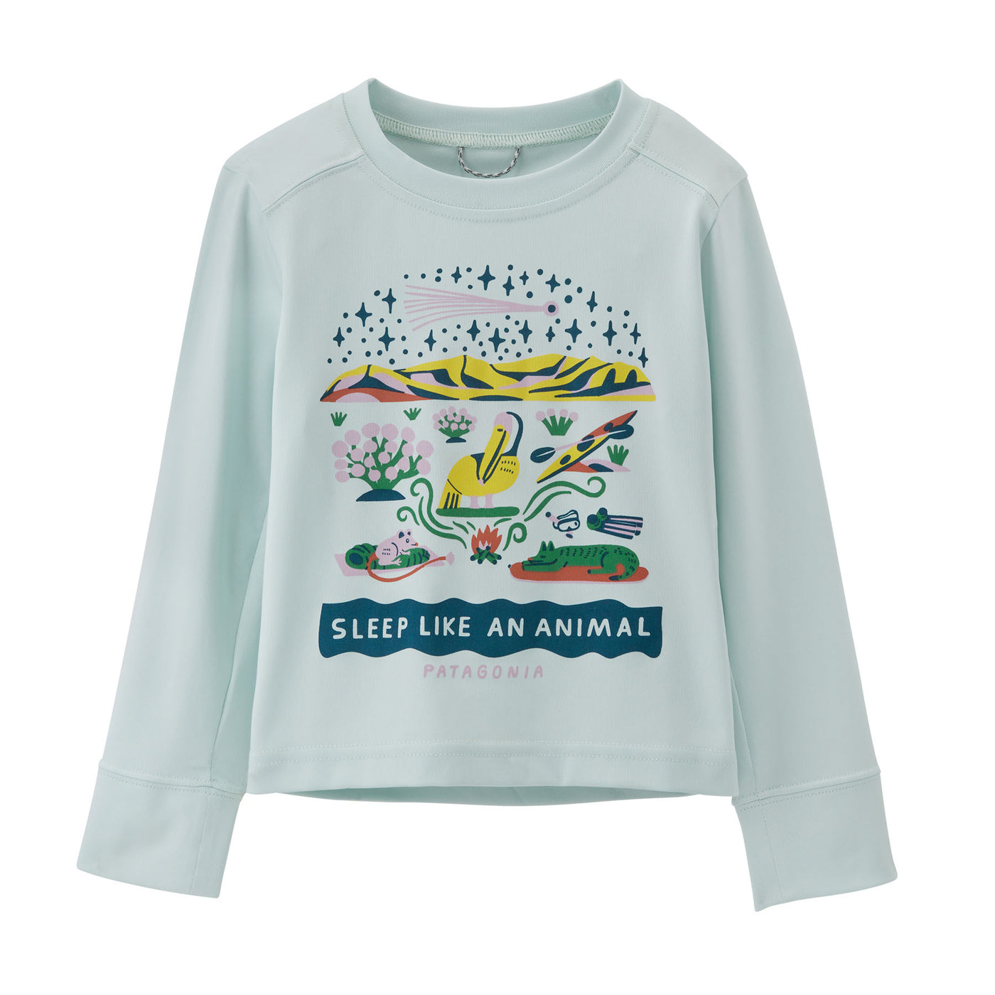 PATAGONIA Baby Long-Sleeved Capilene Silkweight T-Shirt Shore Snore Wispy Green SHWI