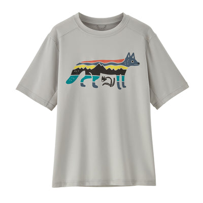 PATAGONIA Kids' Capilene Silkweight T-Shirt Foxy Fitz Tailored Grey FXTA