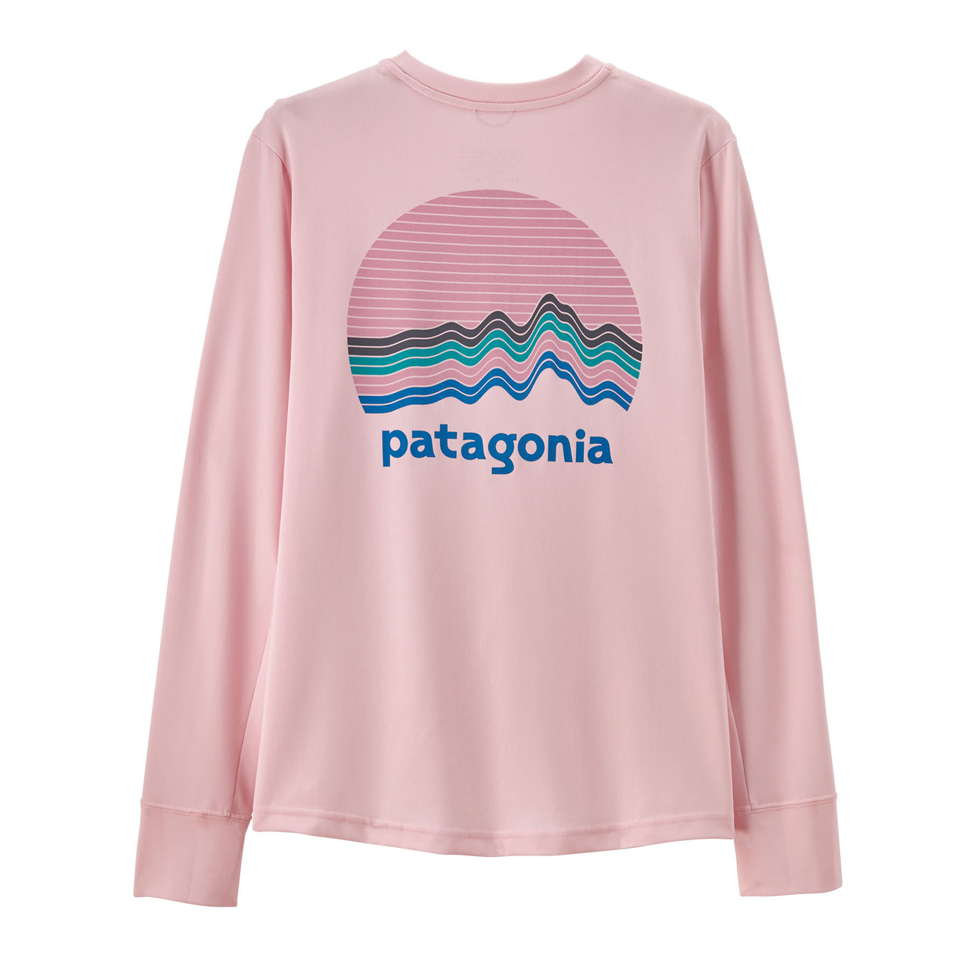 PATAGONIA Kids' Long-Sleeved Capilene Silkweight T-Shirt Ridge Rise Moonlight Peaceful Pink RMPL