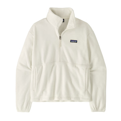 PATAGONIA Womens Micro D 1/2-Zip Fleece Pullover Birch White BCW