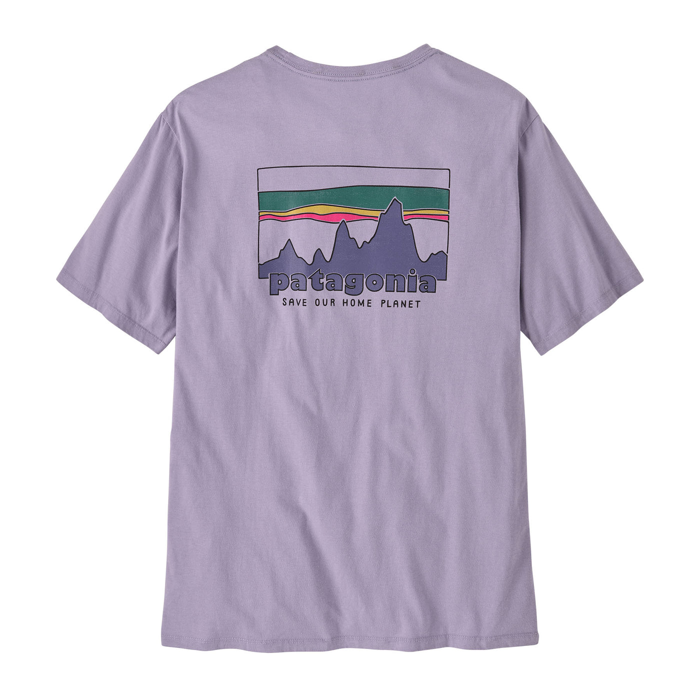 PATAGONIA Mens 73 Skyline Organic T-Shirt Concrete Purple CNPL