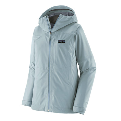 PATAGONIA Womens Boulder Fork Rain Jacket Fleck Blue FLKB