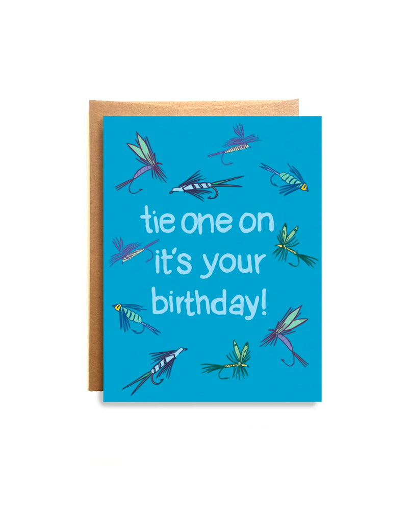 WILD LETTIE Greeting Card Tie One On Birthday