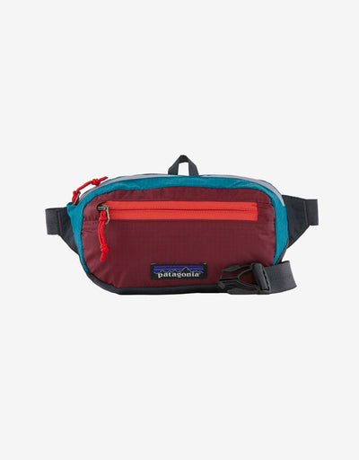 PATAGONIA Ultralight Black Hole Mini Hip Pack Patchwork Roamer Red PWRE