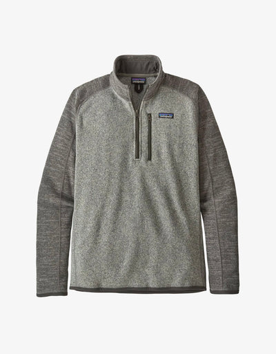 PATAGONIA Men's Better Sweater 1/4 Zip Nickel w/Forge Grey NKFG