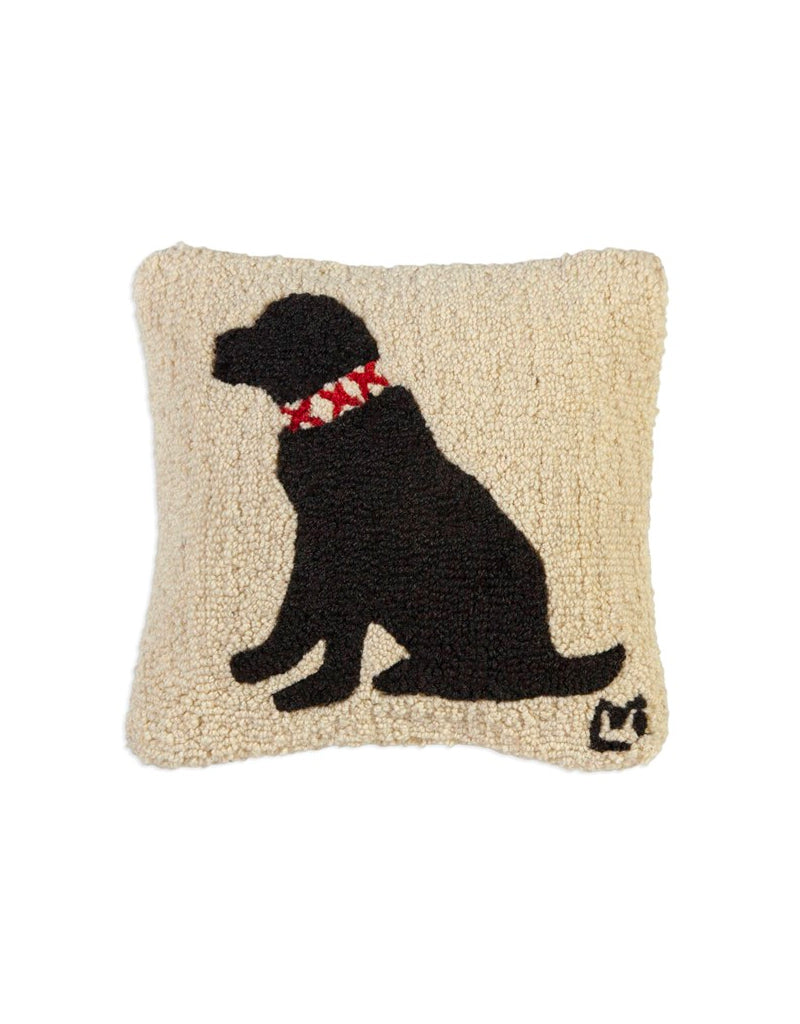 CHANDLER 4 CORNERS 14x14 Hook Pillow Duke Black Lab