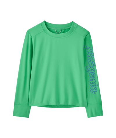 PATAGONIA Baby Long-Sleeved Capilene Silkweight T-Shirt Fitz Script Aloe Green FSAL