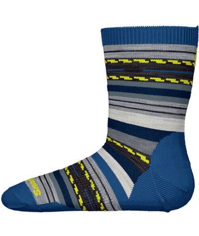 SMARTWOOL Kids' Hike FC Margarita Crew Socks Laguna Blue J96