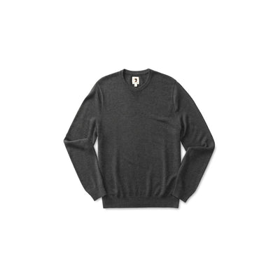 DUCK HEAD Mens Henson Merino Crewneck Sweater Brushed Nickel