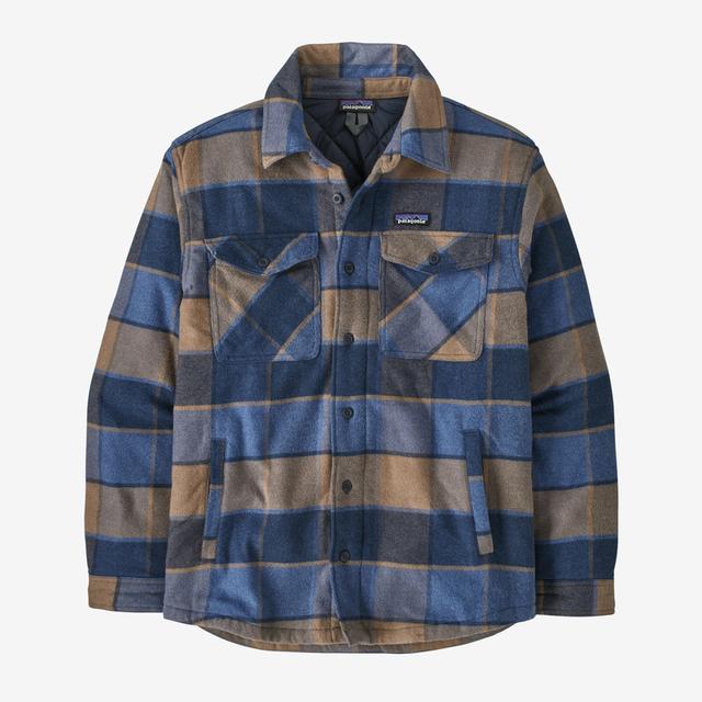 PATAGONIA Men's Lightweight Insulated Fjord Flannel Shirt William Smolder Blue WMB / L