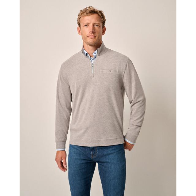 JOHNNIE-O Men's Castro 1/4 Zip Light Gray