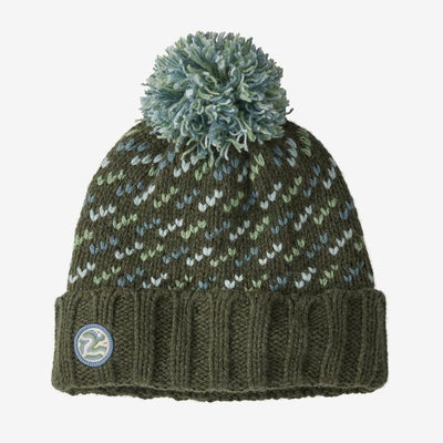 PATAGONIA Snowbelle Beanie Fisherman Stitch Pine Needle Green FIPN