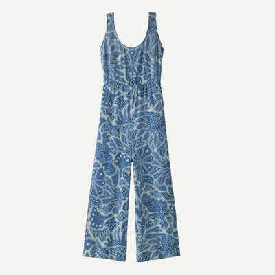 PATAGONIA Womens Garden Island Jumpsuit Bees and Flowers Thermal Blue BFTM