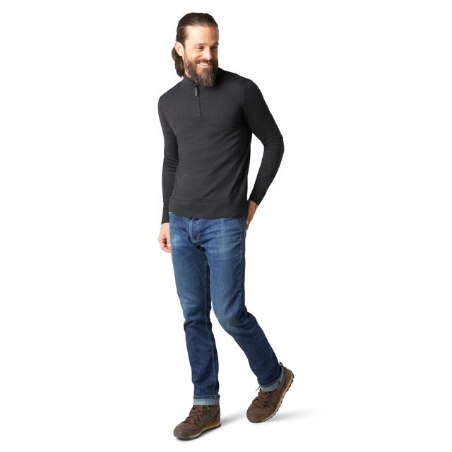 SMARTWOOL Men's Sparwood 1/2 Zip Sweater Charcoal Heather 010